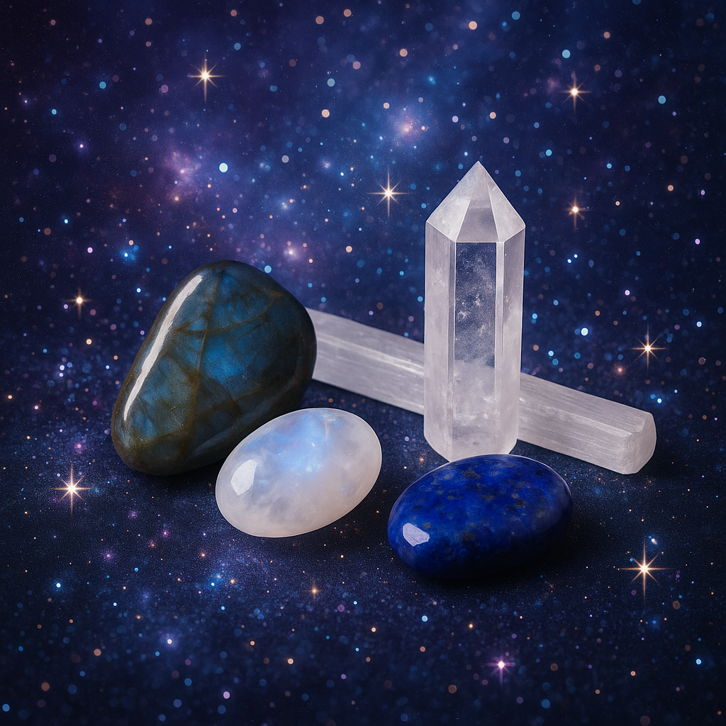 Crystals for Spiritual Awakening | Intuition & Chakra Activation. Garnet Moon.